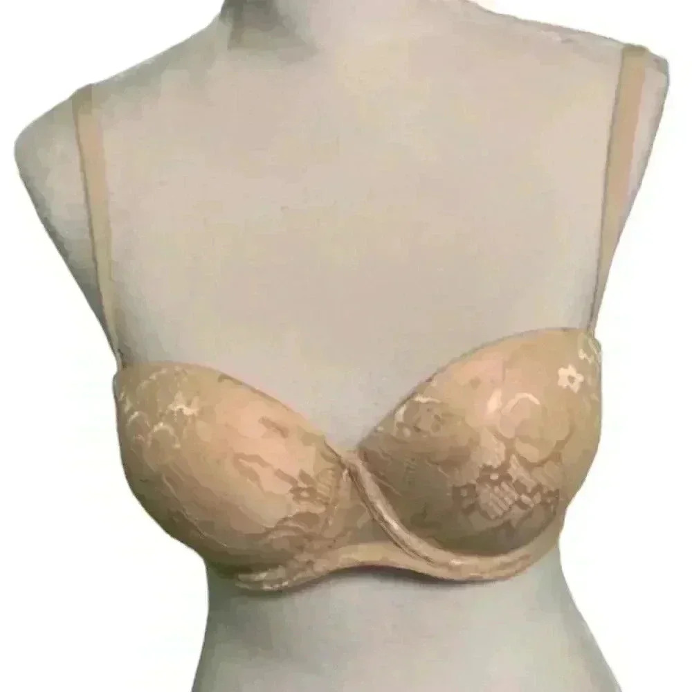 Tan Lace Bra 34D